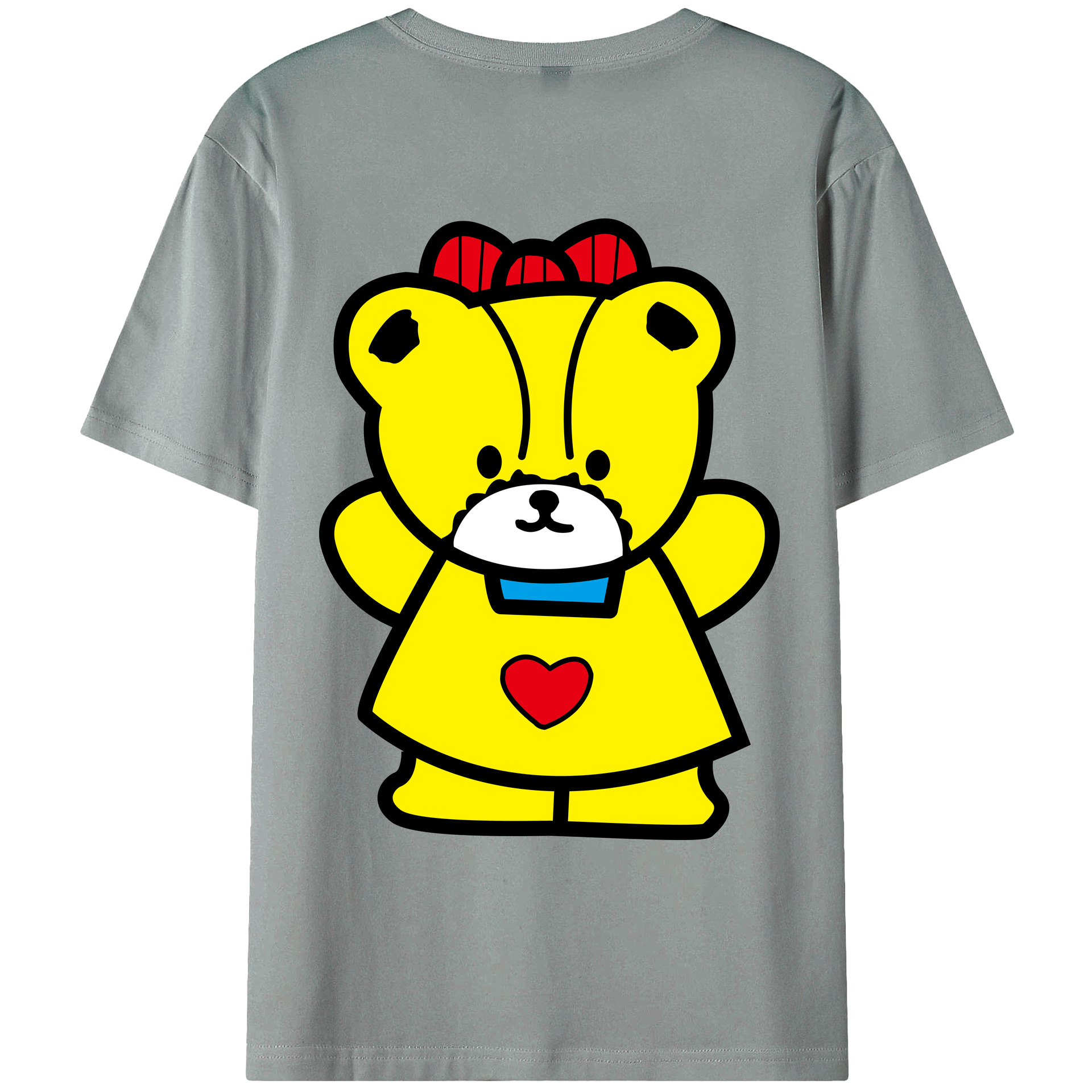 （画像用） Hello Kitty ハローキティ 綿100％ メンズ半袖Tシャツ（バックプリント） 通気性